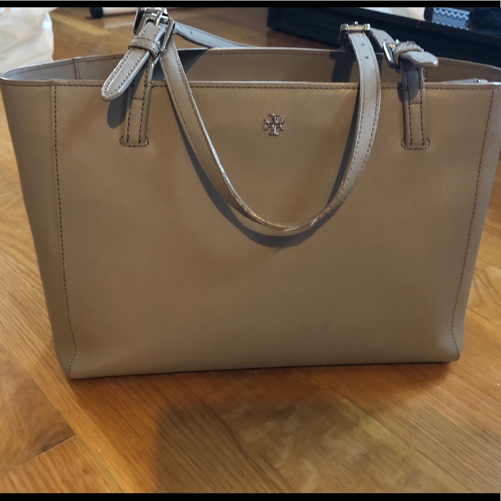 Tory Burch small saffiano leather tote
